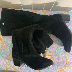 Marc Fisher black knee high suede boots